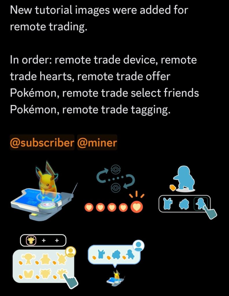Remote trading assets added (via Pokeminers)