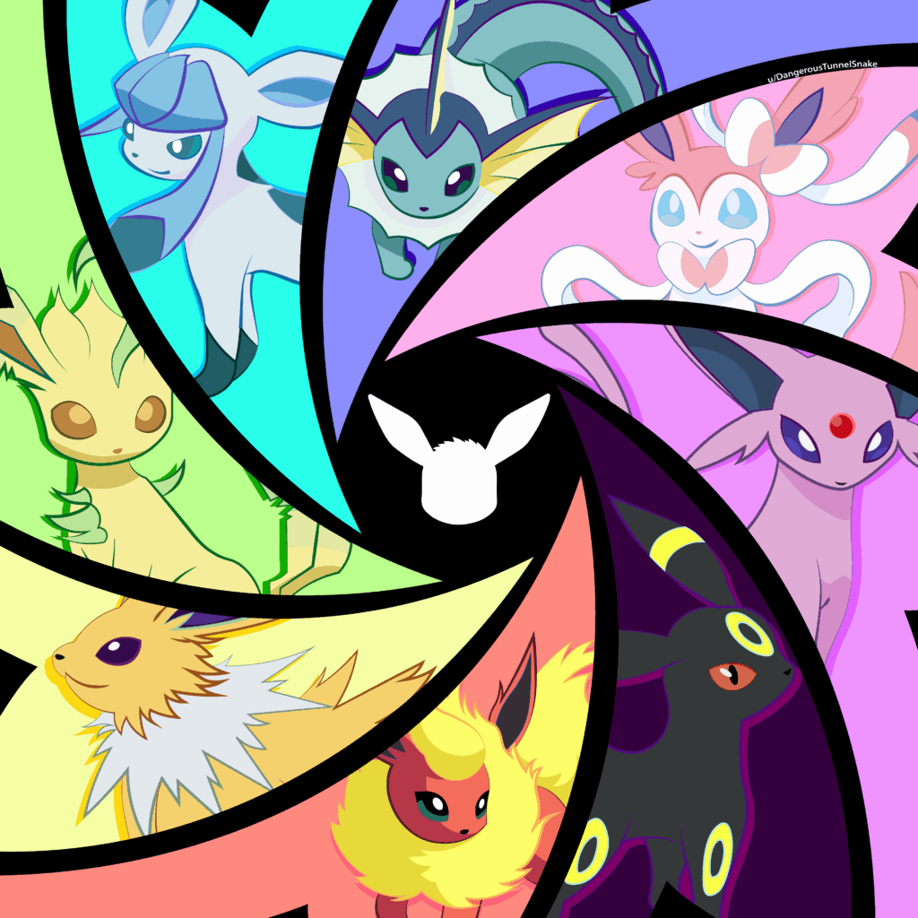 [OC] Eeveelutions, commissioned piece