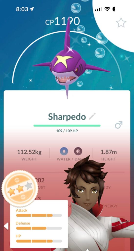 Which Sharpedo should I mega evolve? Should I continue to hunt for a better pokemon?