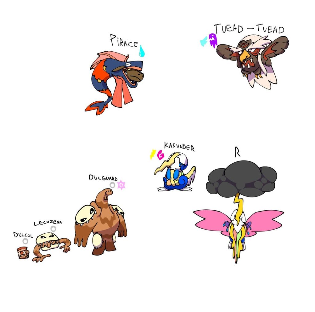 Some fakemons I drew yesterday