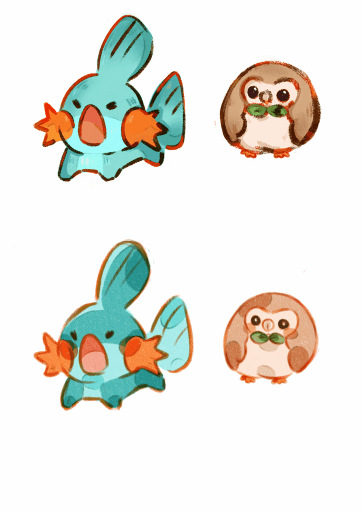 [OC] tried new brushes, do you prefer top or bottom 🌱
