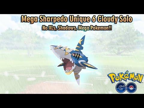 Mega Sharpedo Unique 6 Cloudy Solo (No XLs, Shadows, Megas) | Pokemon Go