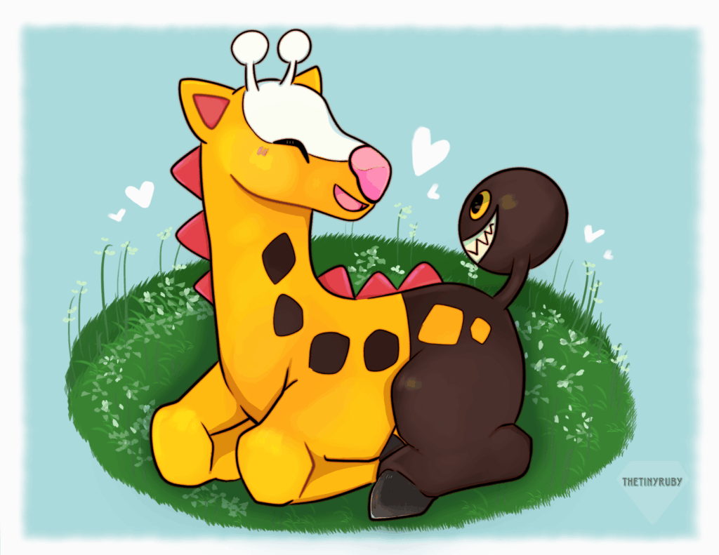 girafarig art✨💗