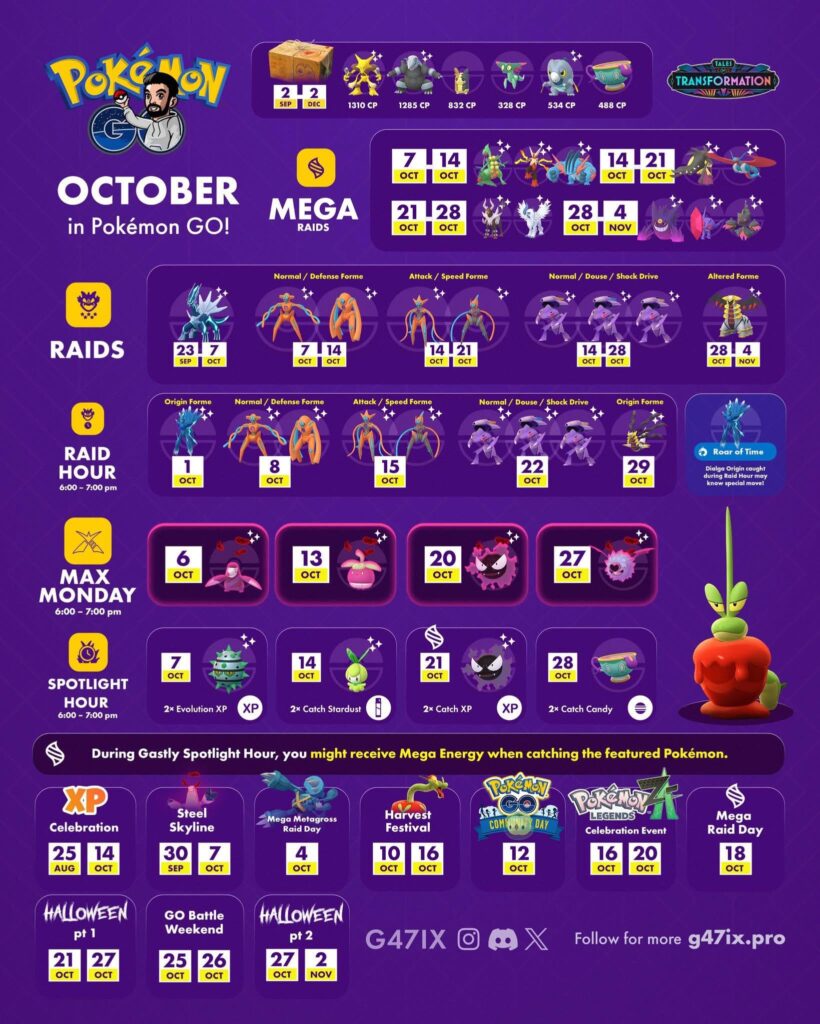October in Pokémon Go