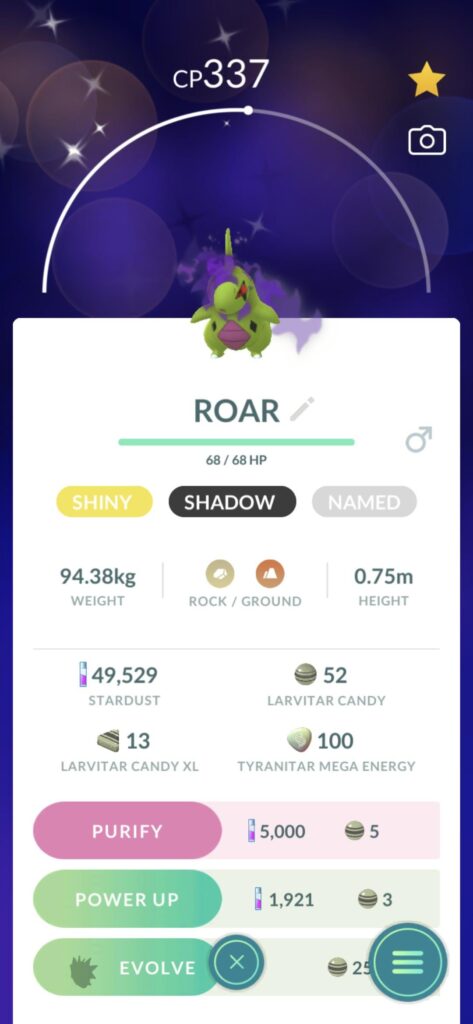 My first shadow shiny