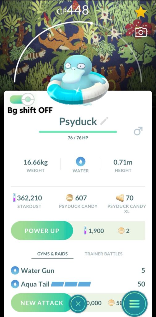 We should have an option to toggle background shifting on and off on pokemon with backgrounds
