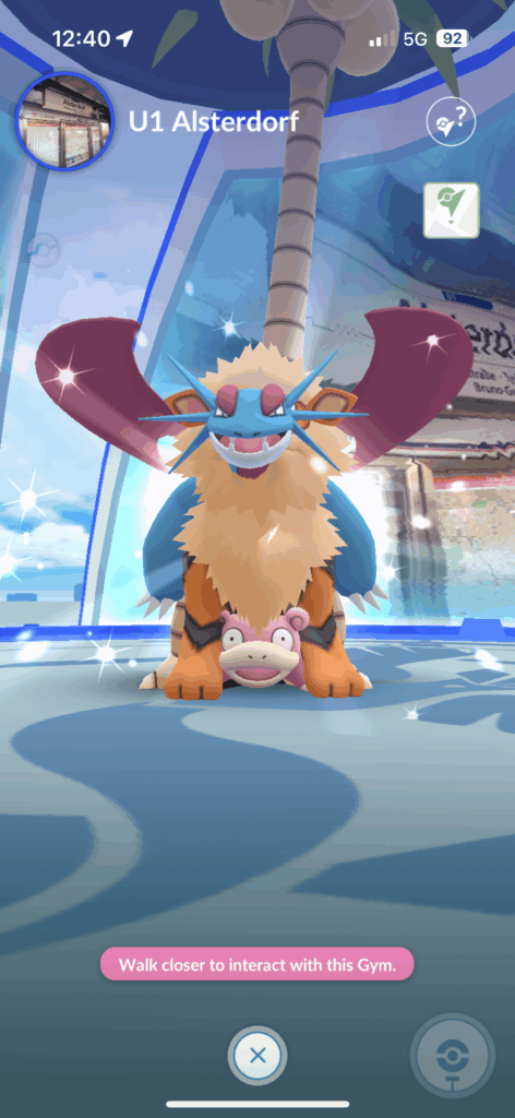 I totally found a new pokémon at a gym!