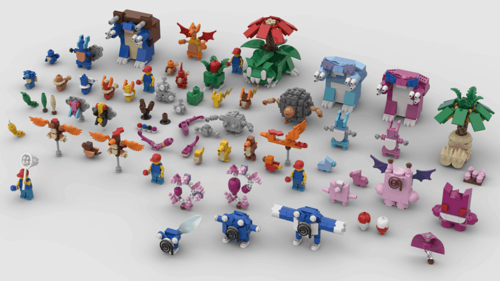 Got tired of waiting on the new license. Slowly getting more of the Kanto 151 made as Lego minifig scale Pokemon. 100% my designs, 59/151