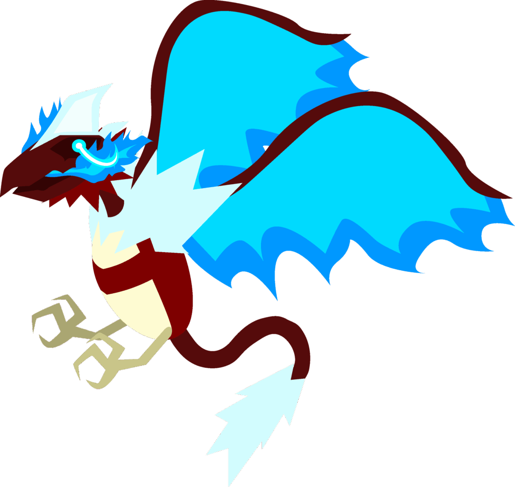 I fixed my issues with the original design I made. Too many contrasting colors, the un-bird-like build with its legs, and lastly the odd placement of the wings. Now meet the new and improved Pamolix - The Frosted Flame Pokémon.