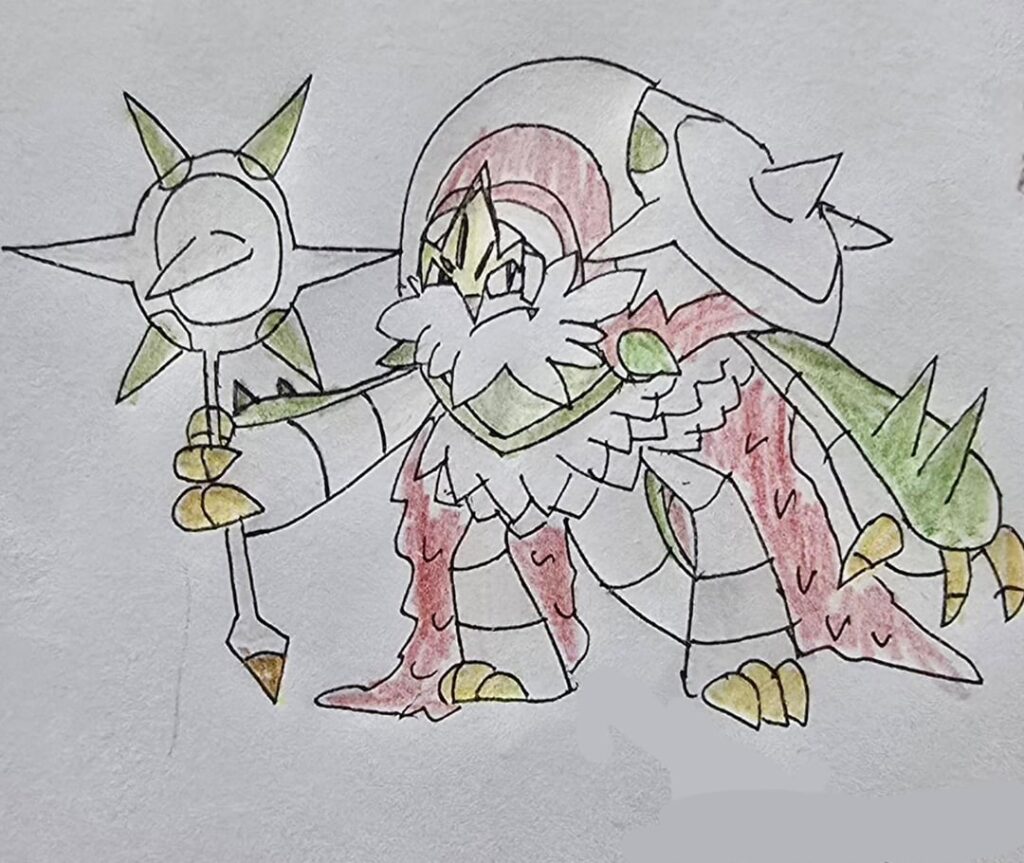 I drew the Mega Kalos Starters!