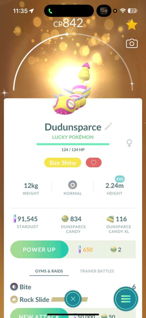 XXS 3 Segment Dudunsparce and XXL Mega Camerupt W Trade Day