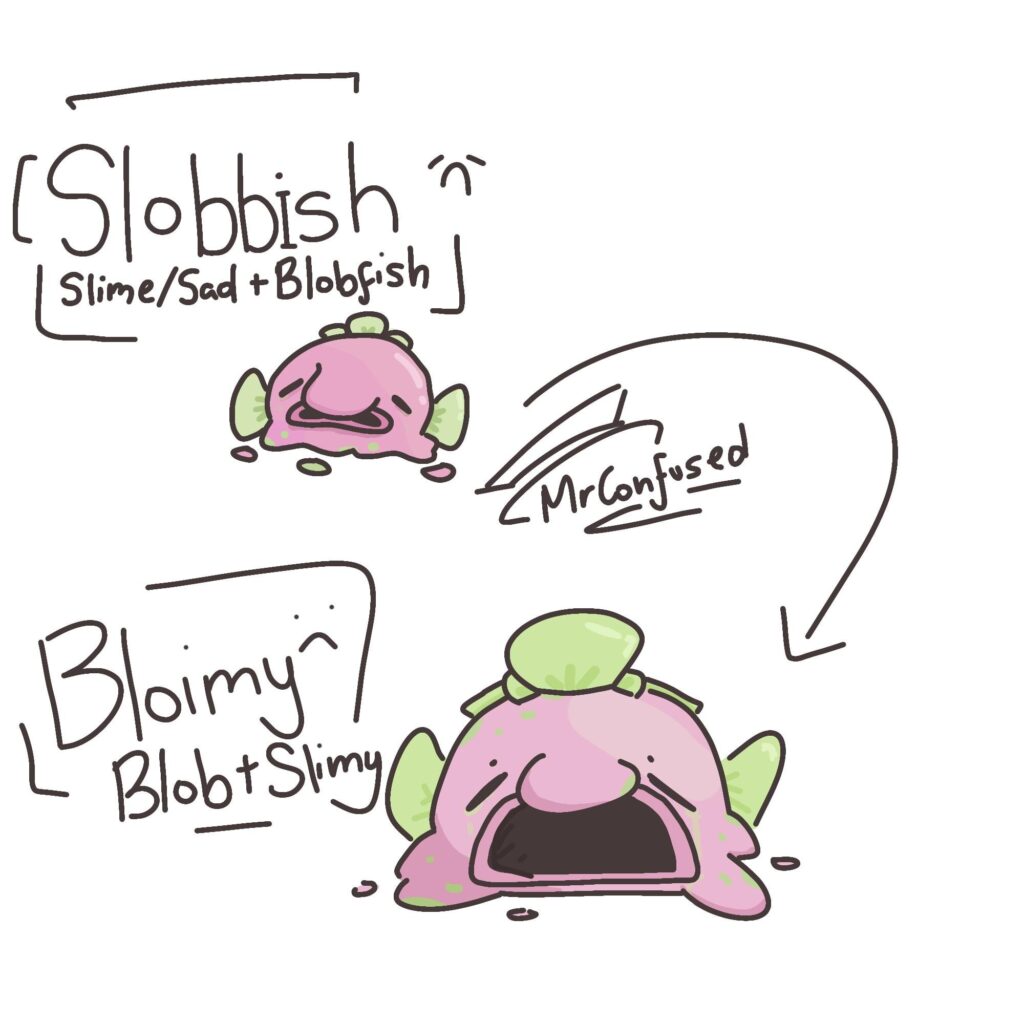Slobbish & Bloimy - The Blobfish Fakemon