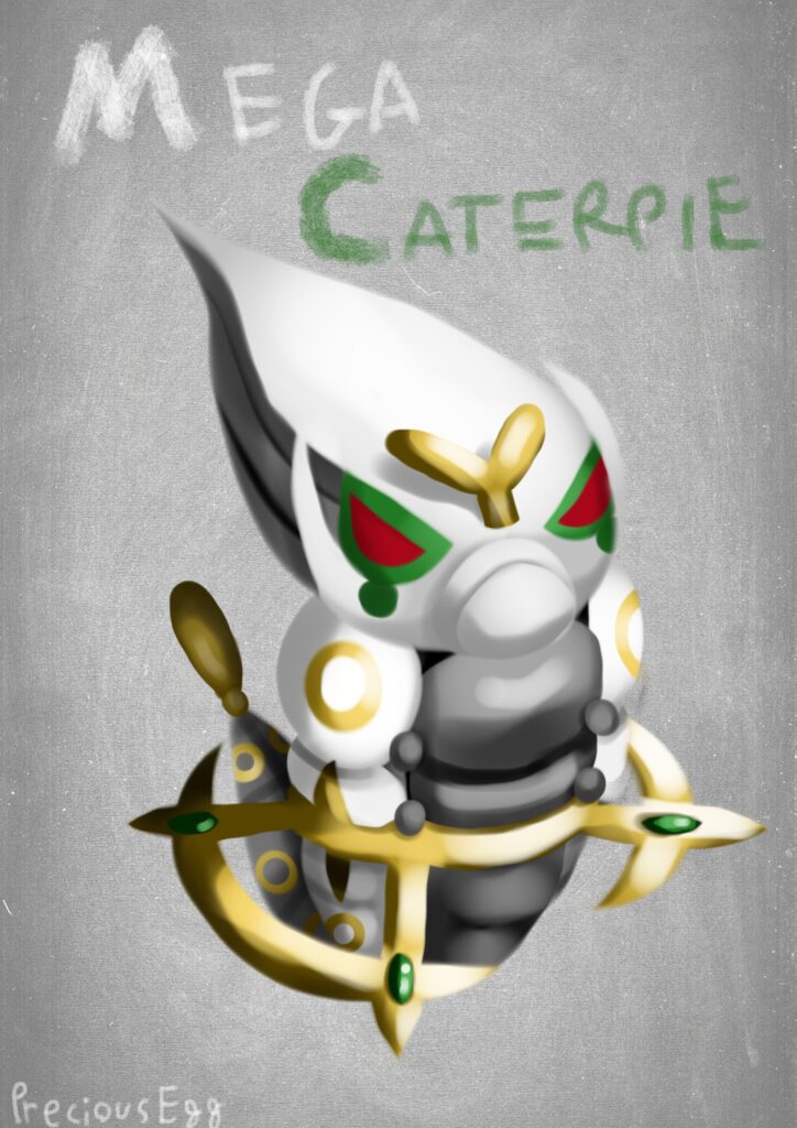 My friend asked me to draw Mega Caterpie as a joke so I delivered