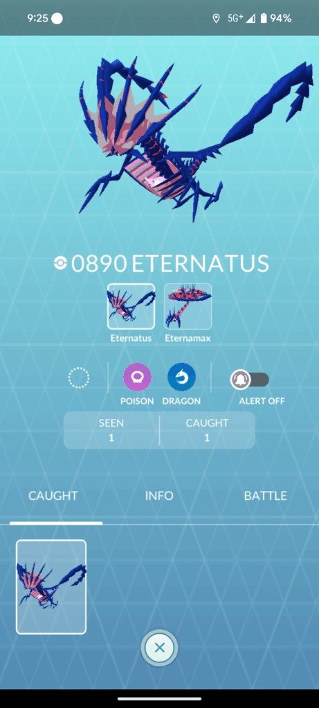 Why is Eternamax Eternatus treated like an alternate form instead of being in the G-Max Pokedex? The Primals are in the Mega Pokedex