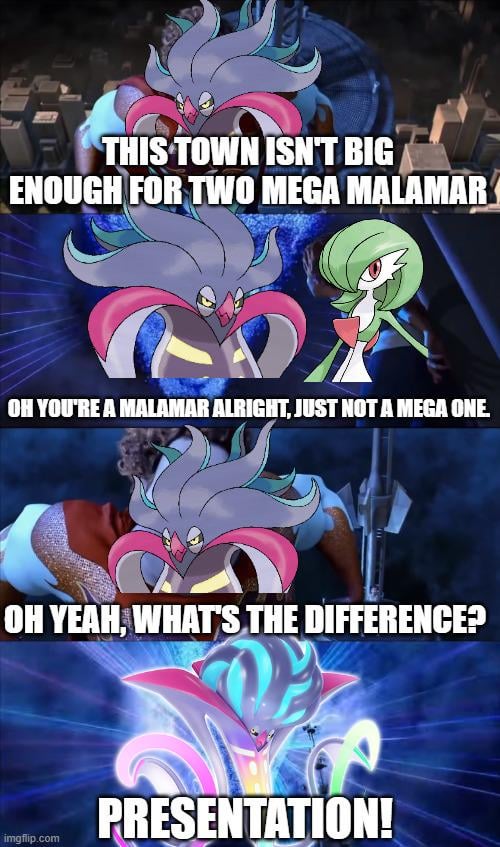 Mega Malamar schools his un-mega rival.