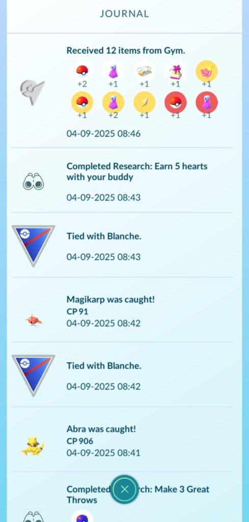 TIL: You can still receive items from spinning gyms if your items bag is overflowing.