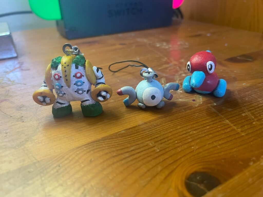 I made mini pokemon figures out of polymer clay and paint