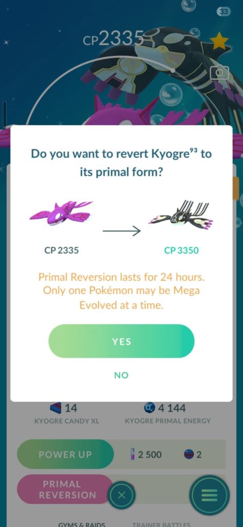 3x Mega duration not working for primals