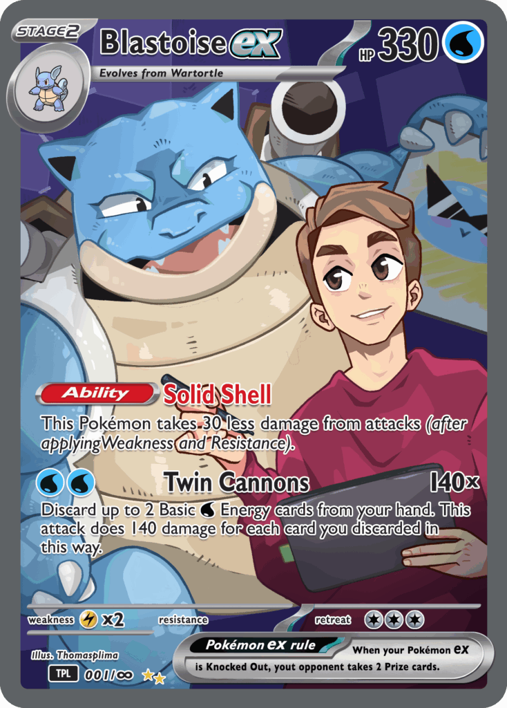 Custom Blastoise EX card – featuring me and my favorite Pokémon