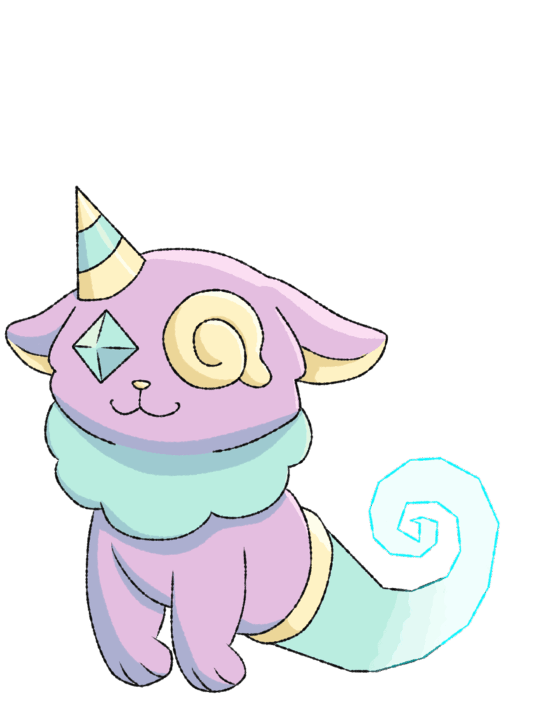 First pokemon of my pokegust challenge. Friendazzle: The imaginary pokemon. A psychic/fairy type