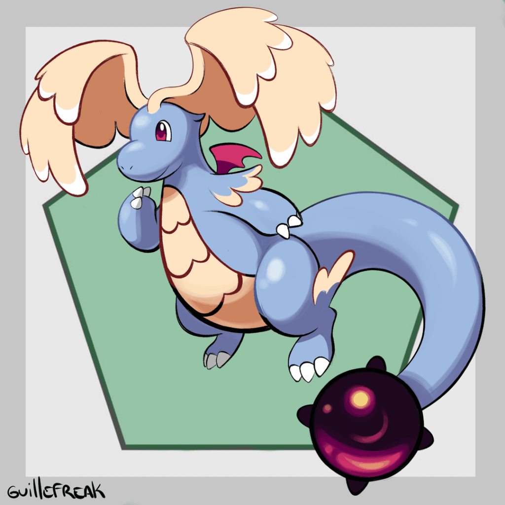 I made an alternative design for Mega Dragonite, so that it's pearl looks like a wrecking ball.