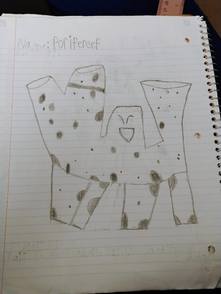 Jeez I forgot I made this back in highschool. I was learning about freaking sponges and I just drew this during class.