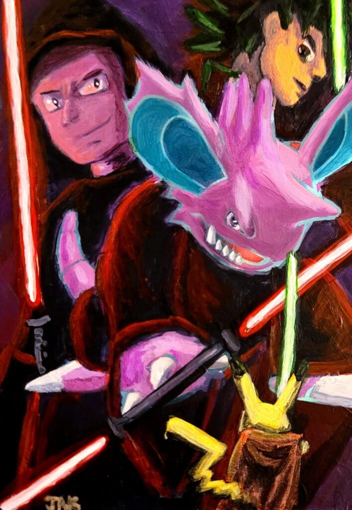 My 100th Painted Card - Nidoking! Thanks for the support along the way! [OC]
