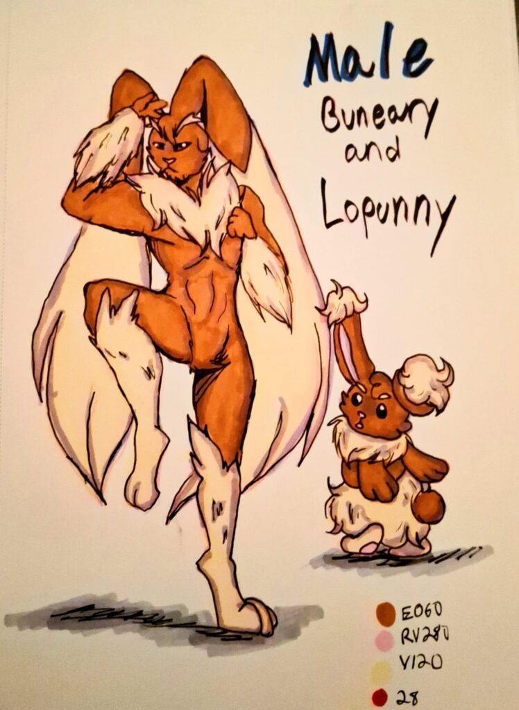 Male Buneary and Lopunny,(OC).