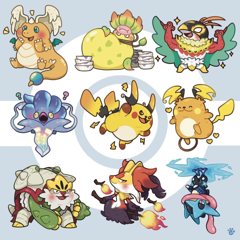 [OC] I draw all 9 new mega that has been revealed