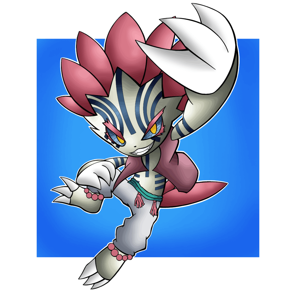 I remained Akaza as a Pokémon, and Weavile was the perfect match which I could come up with (OC)
