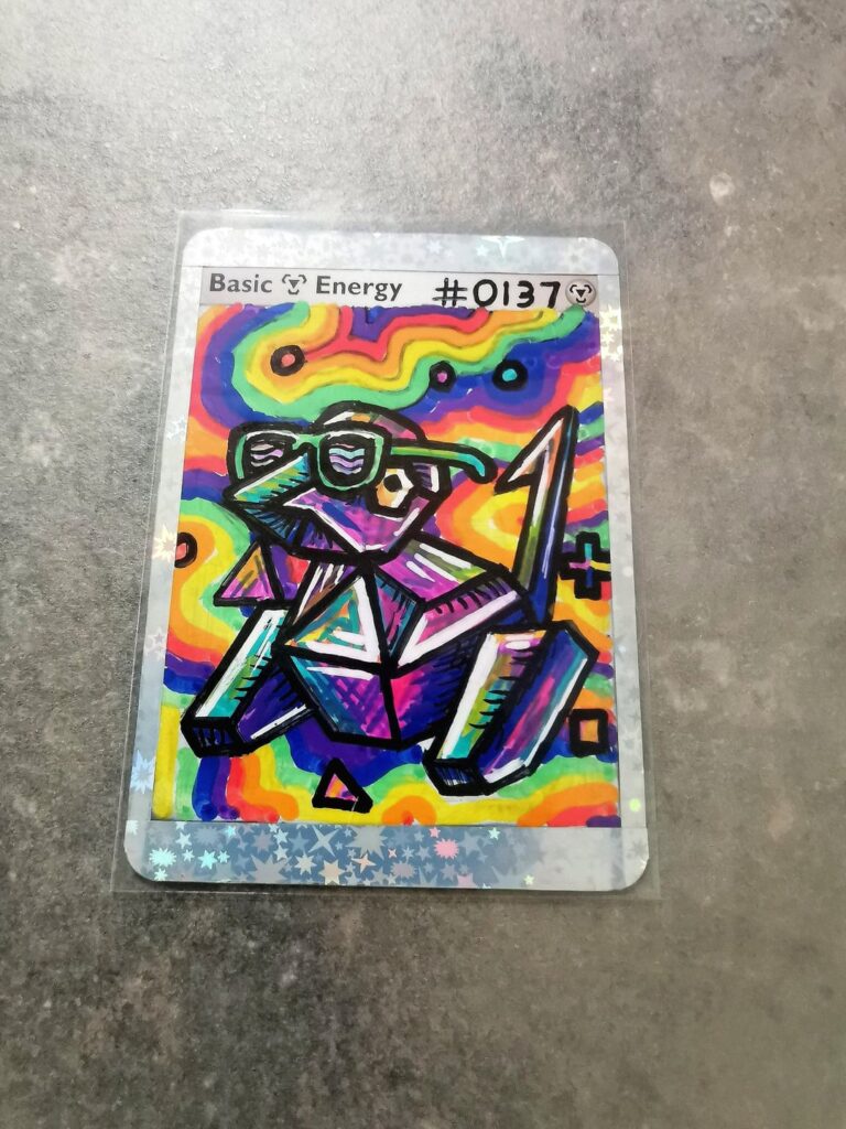 Yay or nay to the holographic border. A little experiment i tryed on my old non binder worthy cards ino its not perfect as there is overlap but from a slight distance they do blend and sparkle ✨