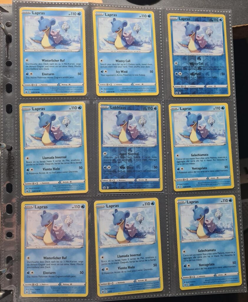 First two full pages of my lapras collection. Still à loooong way to go!