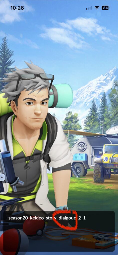 Niantic have messed up loading the dialogue in the new special research page