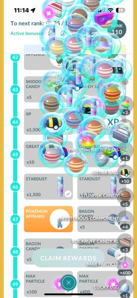 Accidentally tapped on claim rewards and now i cant spin pokestop until i increase bag space 😂