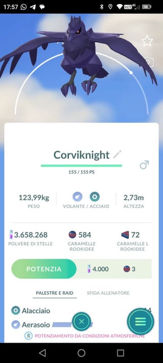 Corviknight with Air cutter caught in the wild
