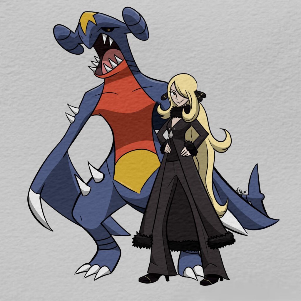 Cynthia and Garchomp [OC]