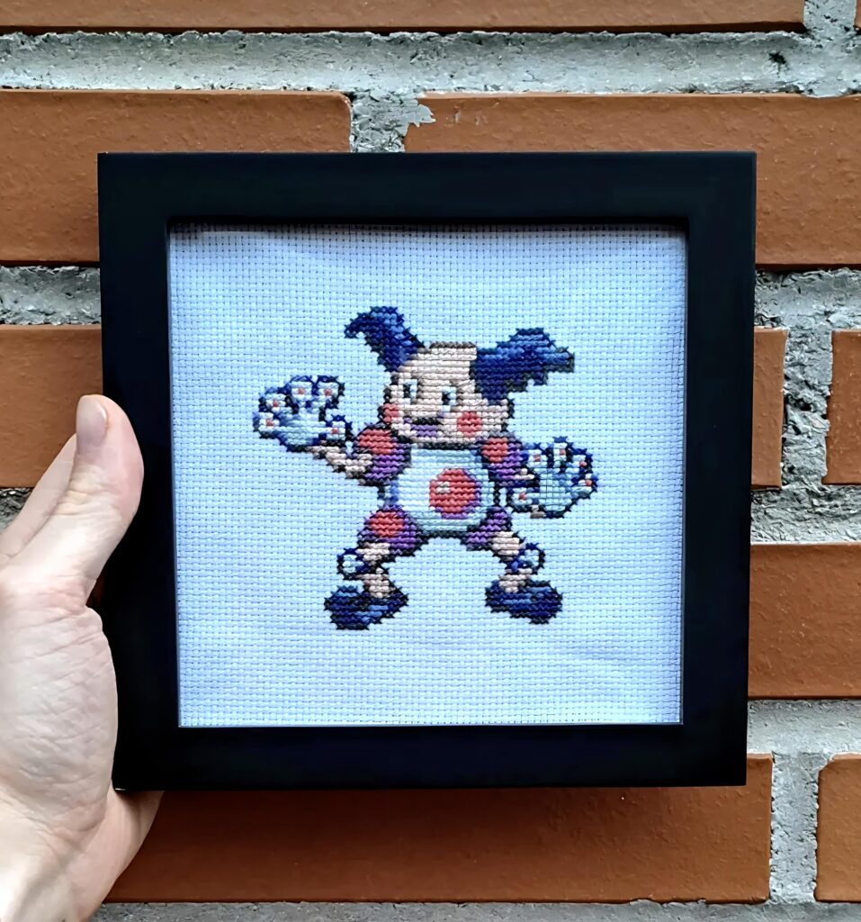 Mr. Mime cross stitch 🧵✨