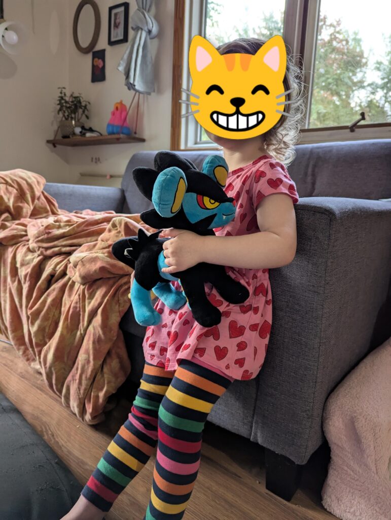 Watched the first new episode of Consierge this morning and she HAD to run and grab her Luxray