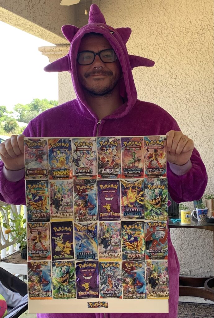 Pokémon pack collage on canvas