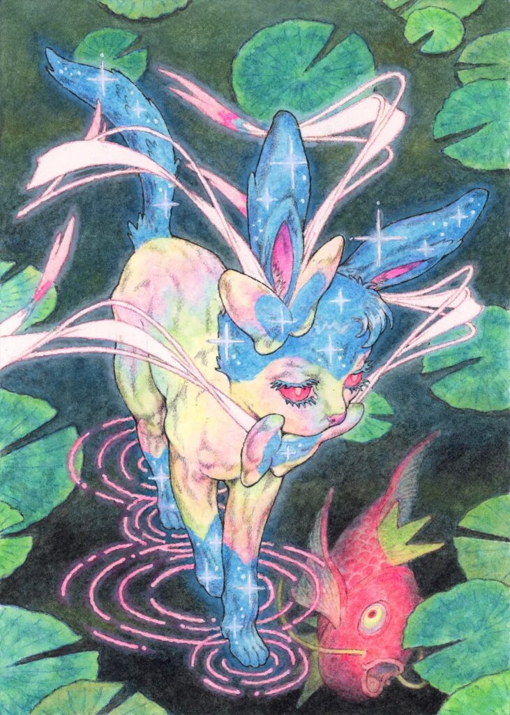 Paintings of Eeveelutions that I made