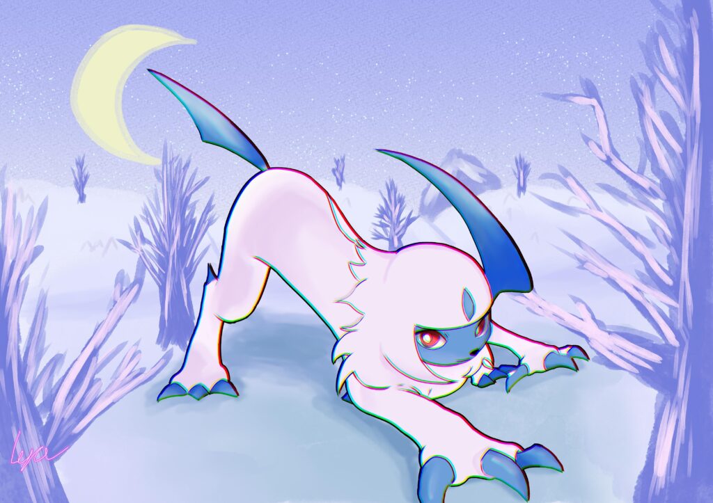 (OC) Absol in the snowy fields