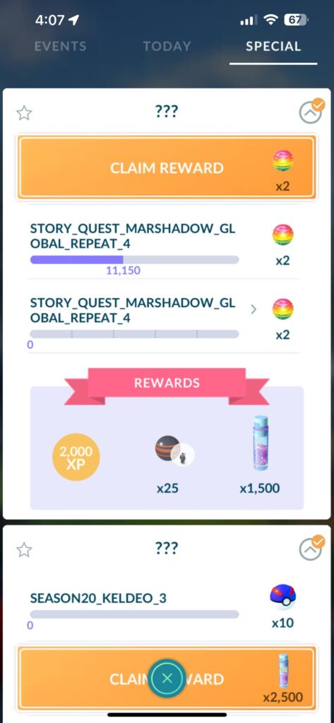 Quests appearing incorrectly