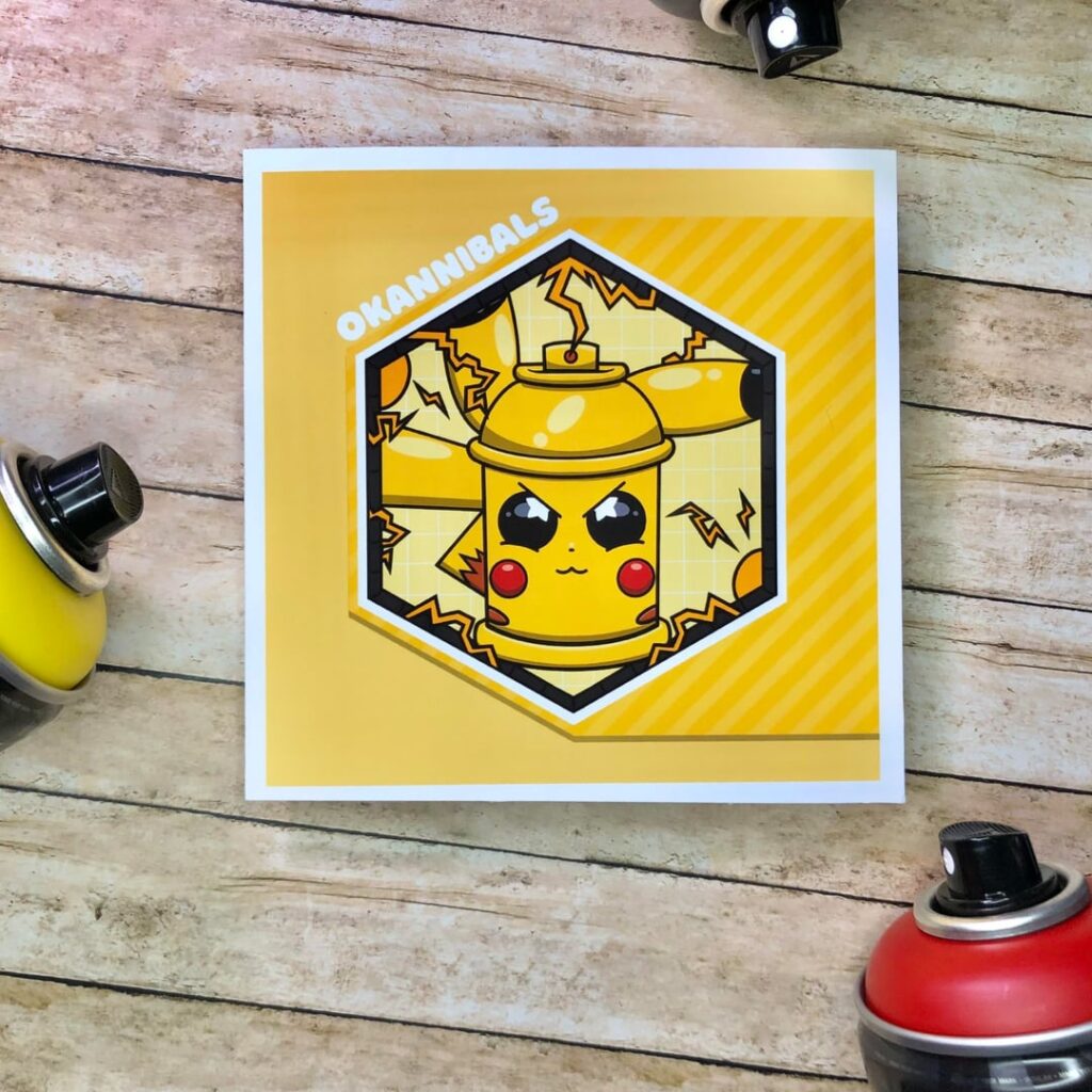[OC] Left or Right Pikachu as a Spraycan