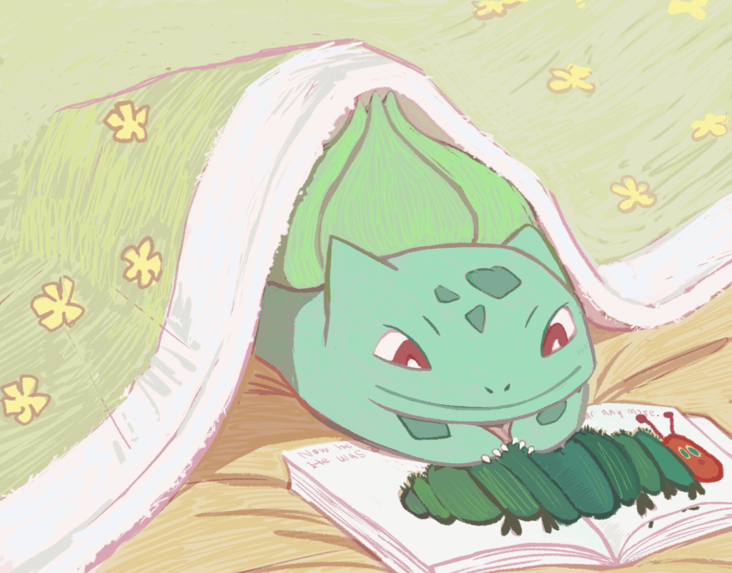 [oc] Bulbasaur reading