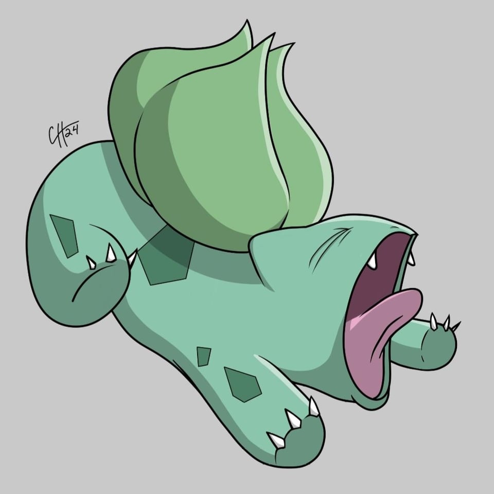 Bulbasaur Line Sleeping zzz