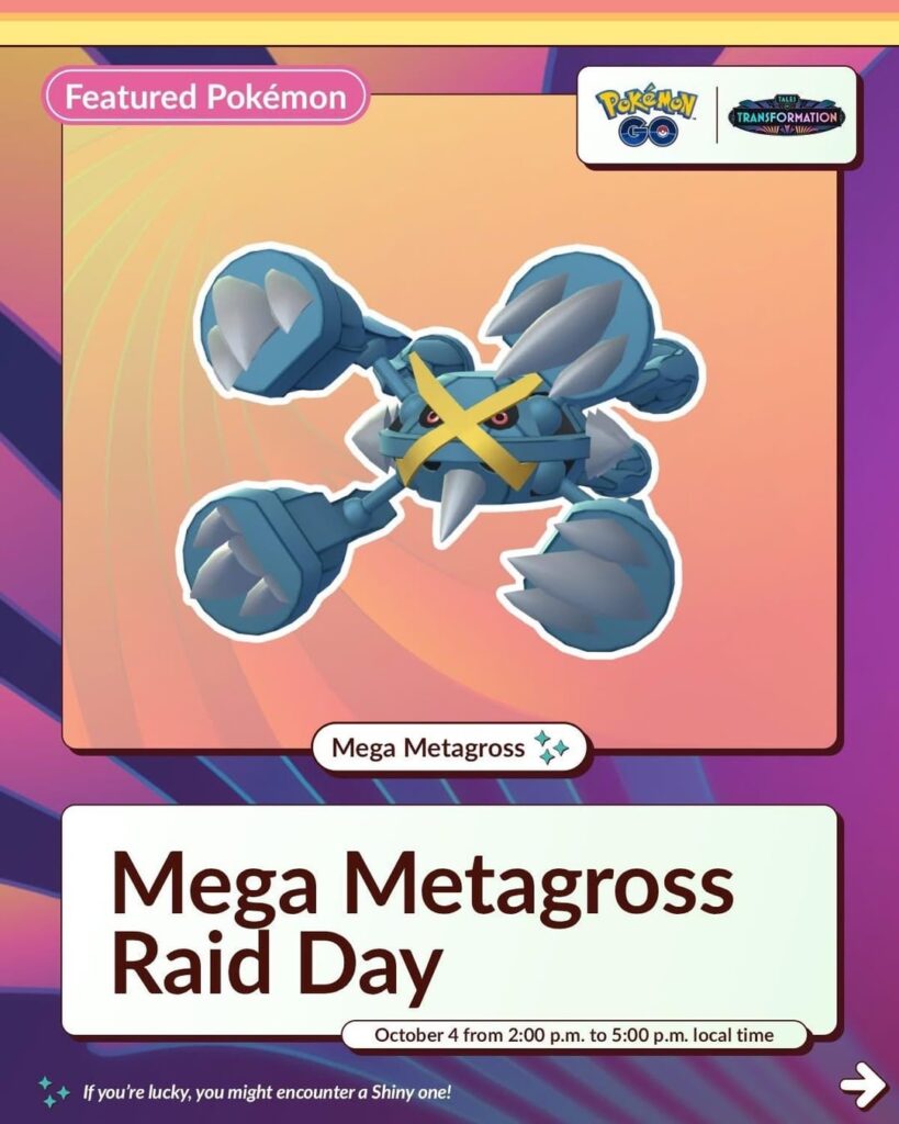 Mega Metagross Raid Day Niantic Infographic