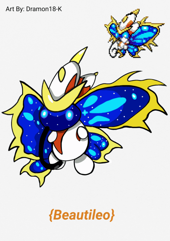 Beautileo From Pokémon Ultimate Fusion {Fan art}🎨🦁🦋🌌