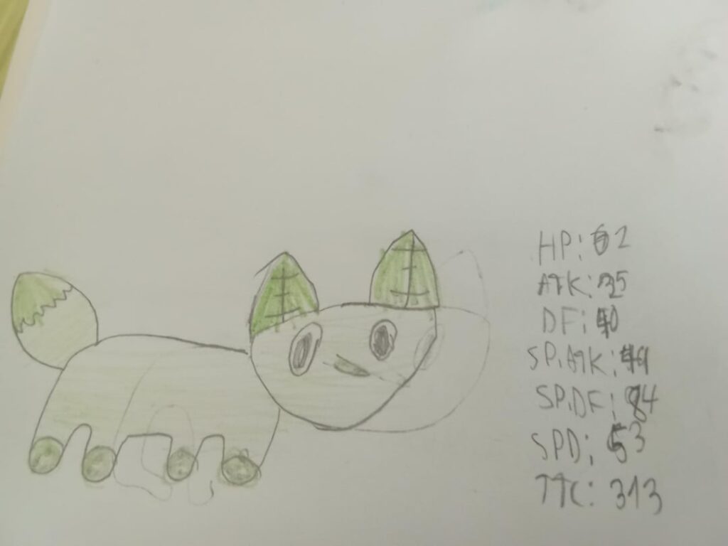 My grass starters from region Calvion(and stats)