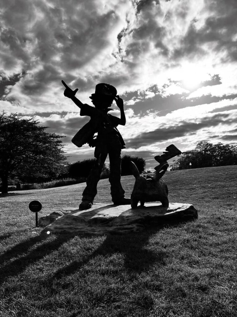 Ash and Pikachu statue
