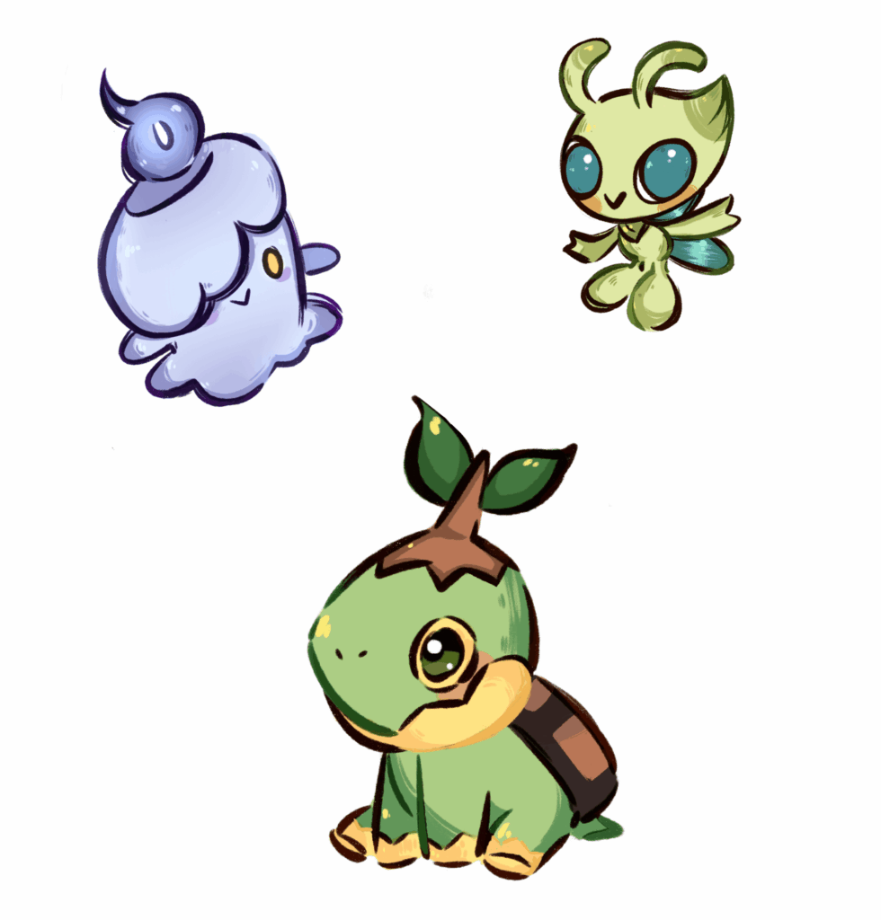 Tell me your favourite pokemon, I'll draw some 🌱 [OC]